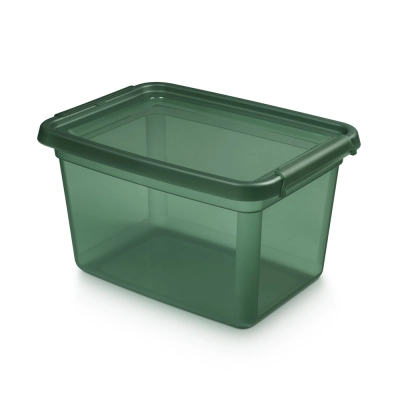 
                                                Basestore container with lid and clips, 28x38x22,5 cm 15 L pine
                                                