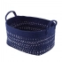 Прямоугольная плетеная корзина, 27x37x20 см, темно-синяя Прямоугольная плетеная корзина, 27x37x20 см, темно-синяя