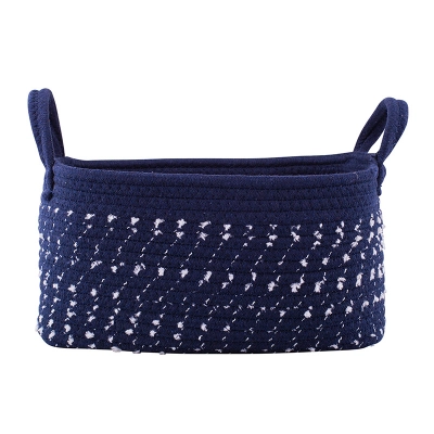 
                                            Rectangular woven basket, 21x31x16 cm, navy blue
                                            