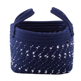 Woven basket, 19x19x14CM dark blue