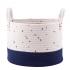 Woven basket, 28x28x20 cm, white-navy blue Woven basket, 28x28x20 cm, white-navy blue
