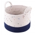 Woven basket, 28x28x20 cm, white-navy blue Woven basket, 28x28x20 cm, white-navy blue