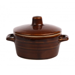 Pot for lard with lid 0,6 l