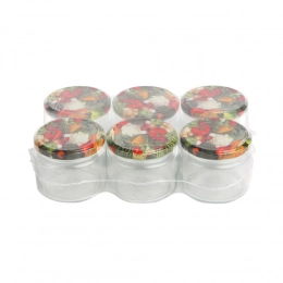 Set of 6 jars to-330+caps 6z