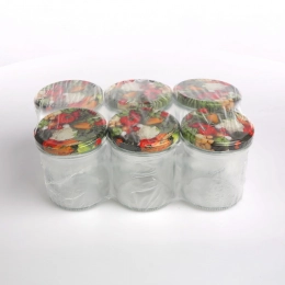 Set of 6 jars to-350+caps 6z