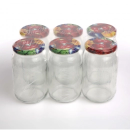 Set of 6 jars to-900+caps 6z