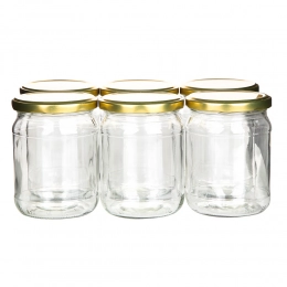 Set of 6 jars to-520 + caps fi 82, 6z