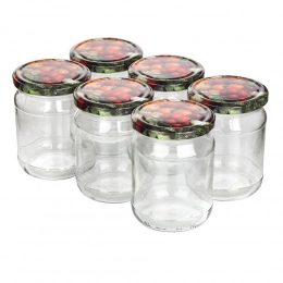 Set of 6 jars to-520+caps 6z
