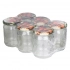Set of 6 jars to-520+caps 6z