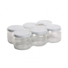 6 pcs set of jar to-330 + cap white fi 82 6z