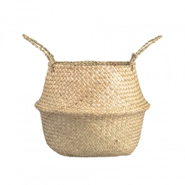 Straw flower basket 20x26x23 cm