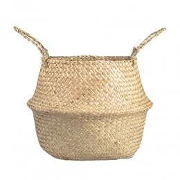 Straw flower basket 25x32x28 cm