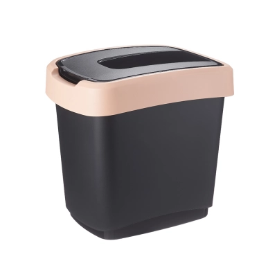 
                                            Корзина с крышкой 15 л черно-коричневая пастель
                                            