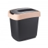 Корзина с крышкой 15 л черно-коричневая пастель