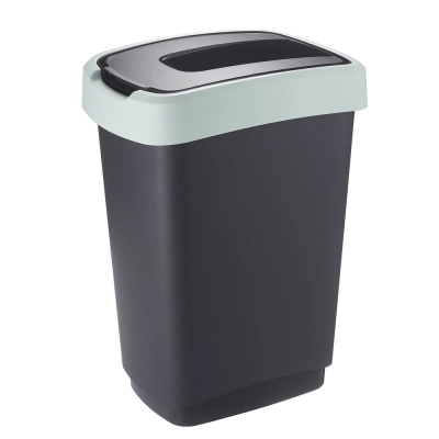 
                                            Корзина с крышкой 25 л черно-зеленая пастель
                                            