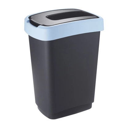 
                                            Корзина с крышкой 50 л черно-синяя пастель
                                            