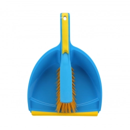 Set of dustpan with rubber + broom, glamour