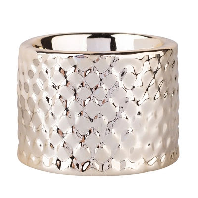 
                                            Porcelain candle holder with relief  6,5x6,5x4,5 cm gold
                                            