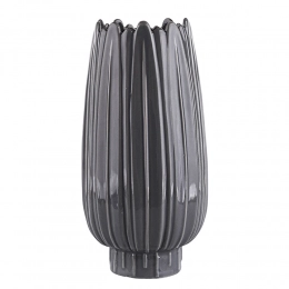 Grey flowerpot 12x12x24,5 cm