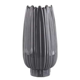 Grey flowerpot 9,5x9,5x19 cm