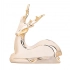 Porcelain reindeer figurine modern 14,5x6x16 cm, gold
