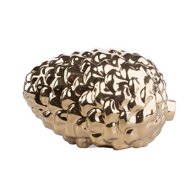 
                                            Porcelain decorative cone, 15x11x9 cm, gold
                                            