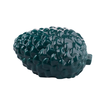 
                                            Porcelain decorative cone, 15x11x9 cm, green
                                            