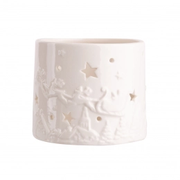 Porcelain t-light candle holder 7,5x7,5x7 cm
