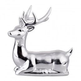 Porcelain deer 13,5x7,5x14 cm silver