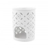 Porcelain oil burner, flower decoration, 8,5x8,5x12 cm Porcelain oil burner, flower decoration, 8,5x8,5x12 cm