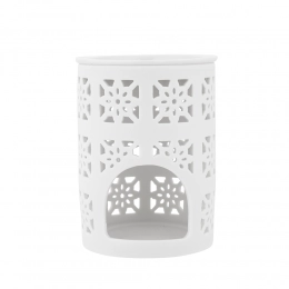 Porcelain oil burner, square decoration, 8,5x8,5x12 cm