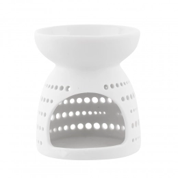 Porcelain oil burner, dots design 7,5X7,5X9cm