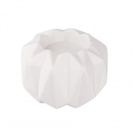 Фарфоровый подсвечник 9x9x6 см белый