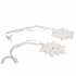 Snowflake hanger in white shiny color 7x8,5 cm