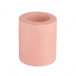 Ceramic candlestick 6,5x6,5x8 cm brick red BZ