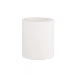 Ceramic candlestick 6,5x6,5x8 cm gray BZ