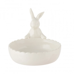 Ceramic plate with rabbit 14,5x11,5x10 cm