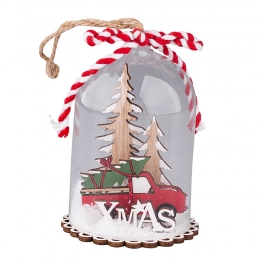 Glass christmas decor 7x7x10 cm