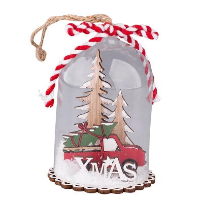 
                                            Glass christmas decor 7x7x10 cm
                                            