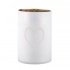 Matt glass candlestick with a golden finish inside 8x12 cm heart Matt glass candlestick with a golden finish inside 8x12 cm heart