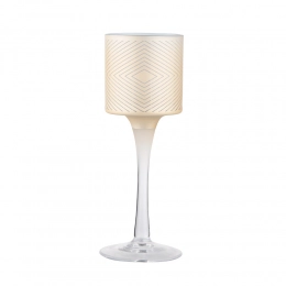 Glass tlight holder dek. geometryczna