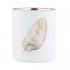 White glass candlestick with a golden interior 7x8 cm leaf White glass candlestick with a golden interior 7x8 cm leaf