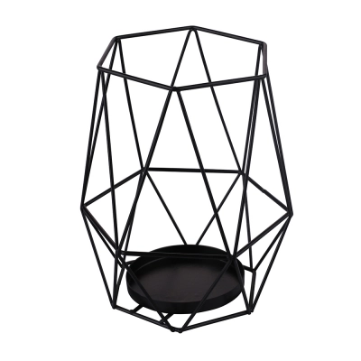 
                                            Black metal candle holder 15x15x18 cm
                                            