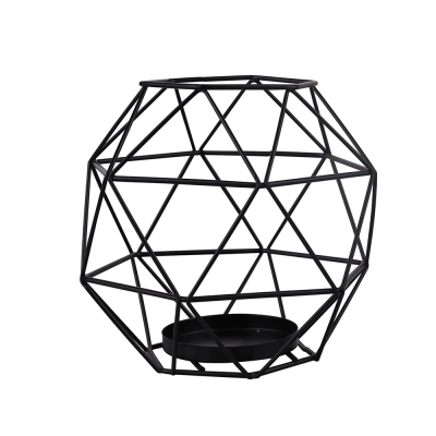 
                                                Black metal candle holder 15x15x13,5 cm
                                                