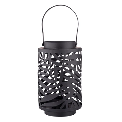 
                                            Black metal candle holder with handle 11x11x18 cm
                                            