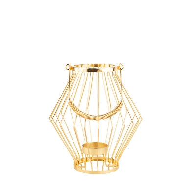 
                                            Metal candle holder 19x19x20 cm gold
                                            