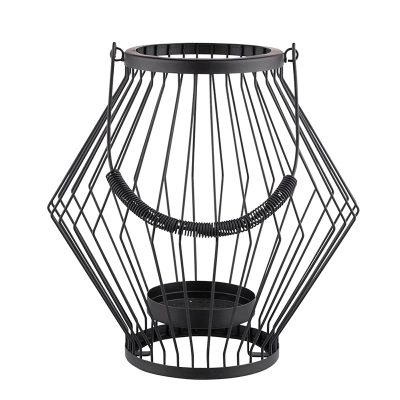 
                                            Metal candle holder 26x26x27 cm black
                                            