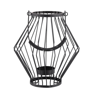 
                                            Metal candle holder 19x19x20 cm black
                                            