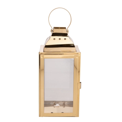 
                                            Metal lantern 9x9x20 cm gold
                                            