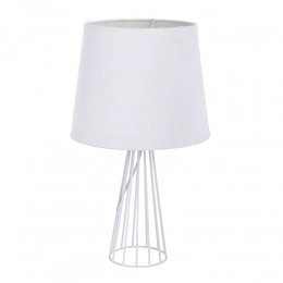 Table lamp with a white metal lattice base, 23x40 cm
